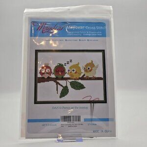Maydear Parrot on the Treetop Cross Stitch Kit Pre-Printed Fabric